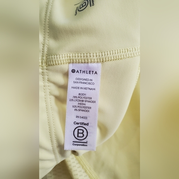 Athleta Yellow Mesh Contender Athletic 7/8 Leggings Size L - Picture 6 of 13